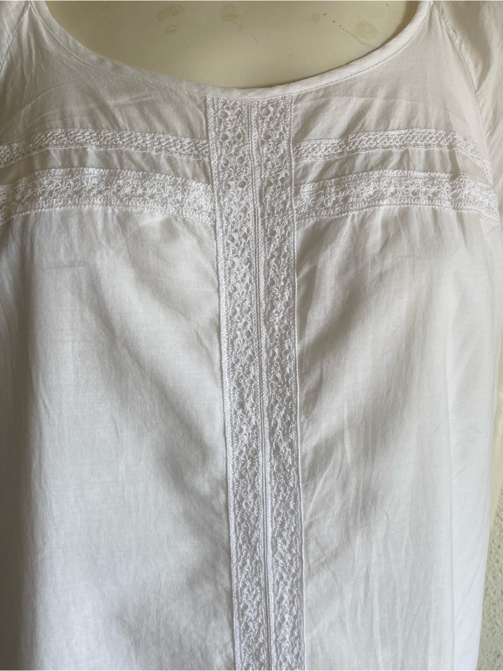 Old Navy 100% Cotton White Eyelet Embroidered Intimate Wear L - Picture 4 of 10